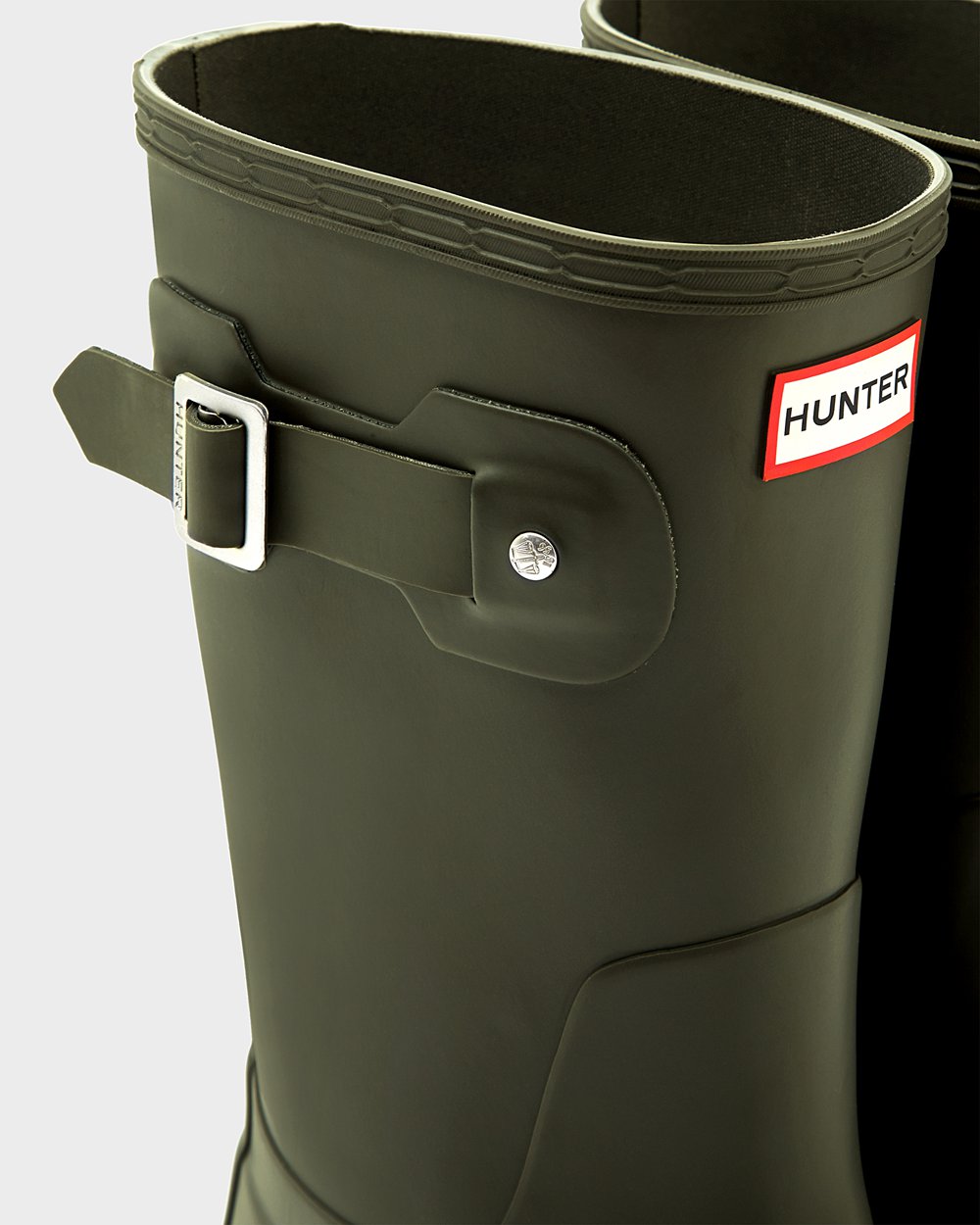 Men Hunter Original | Short Rain Boots Dark Olive | NZ-17683-CYHP